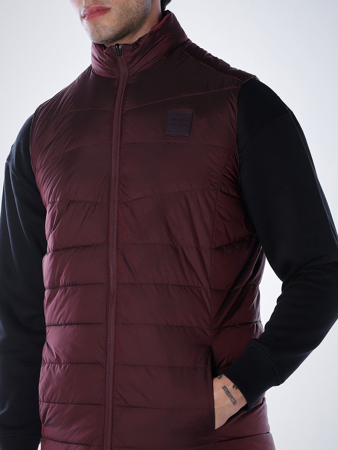 Maroon Reversible Puffer Vest