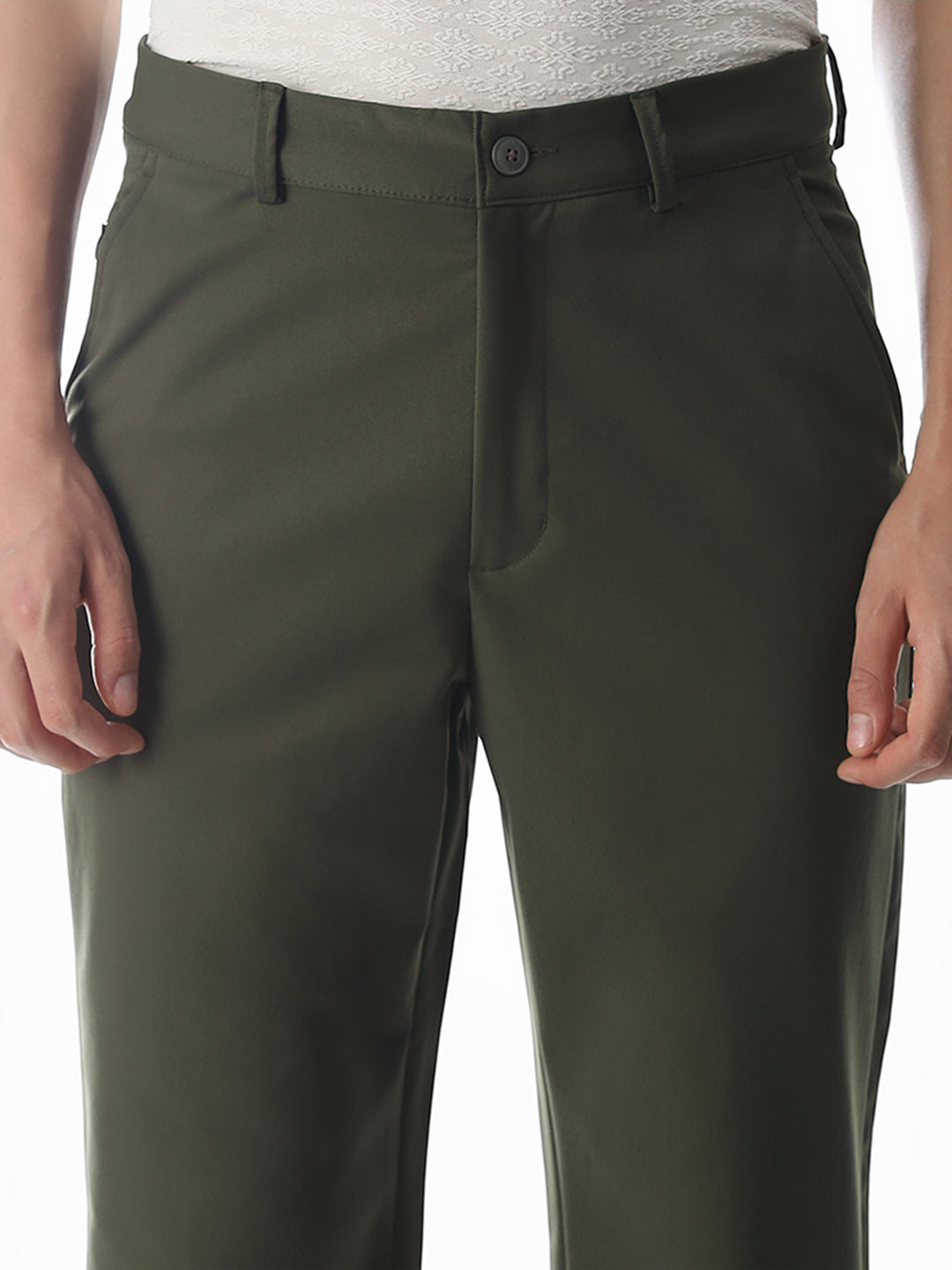 4 Pocket Non-Stretch Chino Pants - Olive