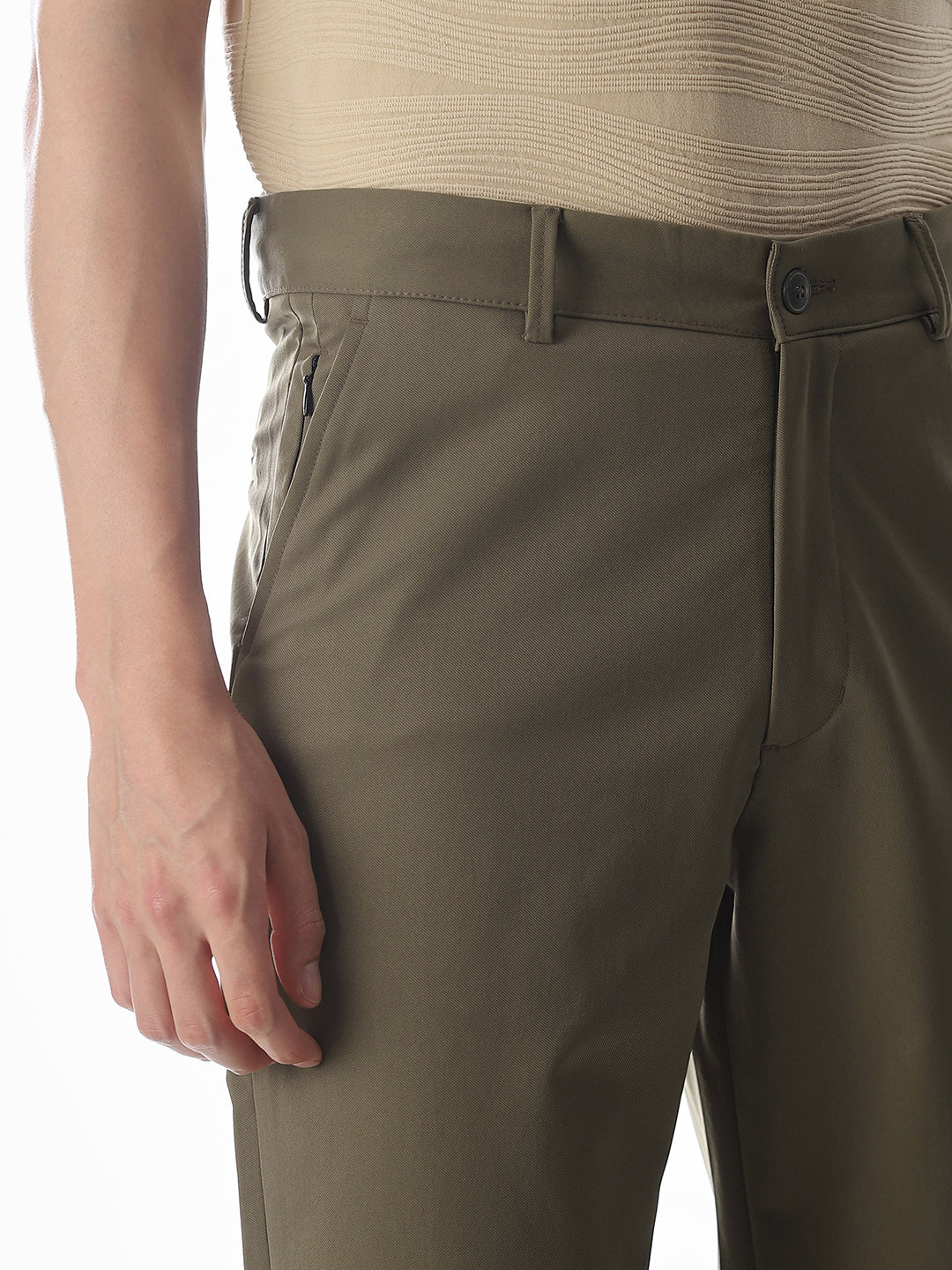 4 Pocket Non-Stretch Chino Pants - Green