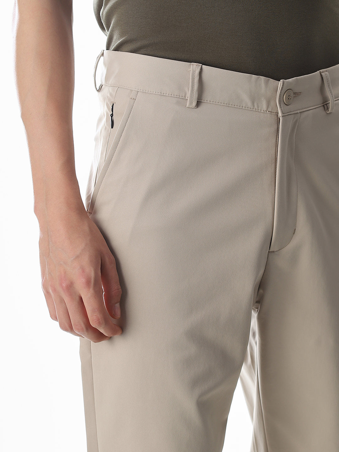 4 Pocket Non-Stretch Chino Pants - Beige