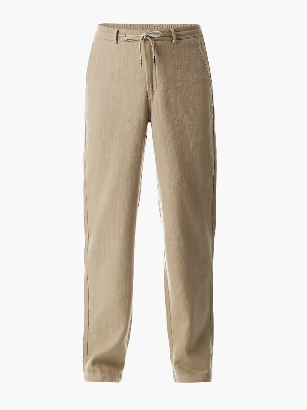 Cotton Loose Fit Chino Pants - Beige