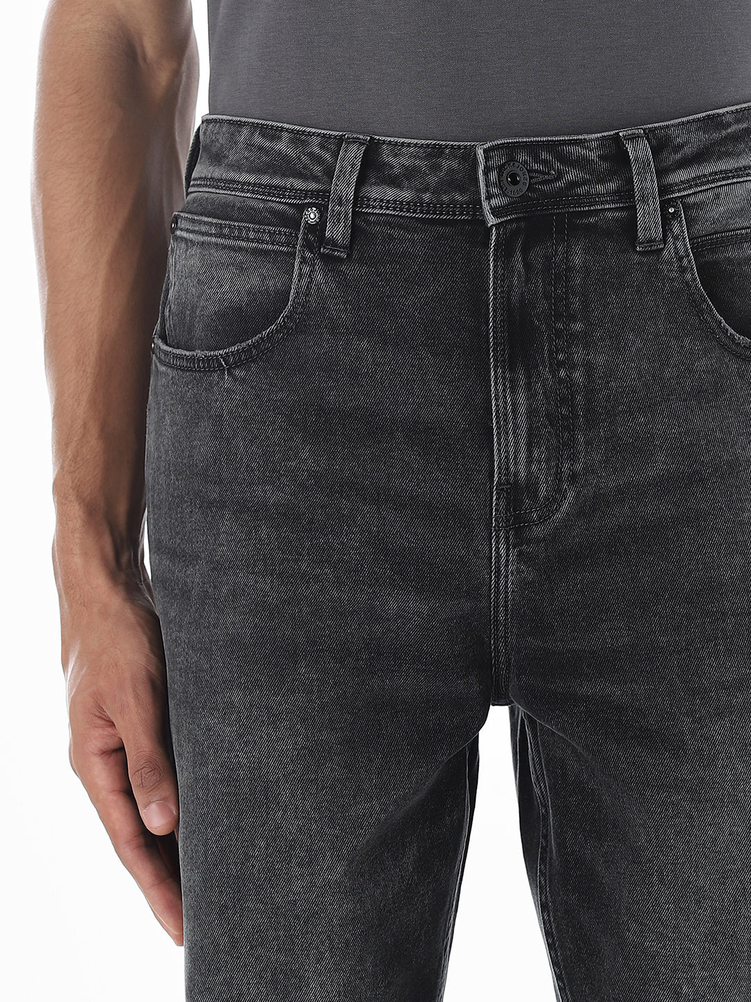 Dark Grey High Rise Dario Loose Fit Jeans