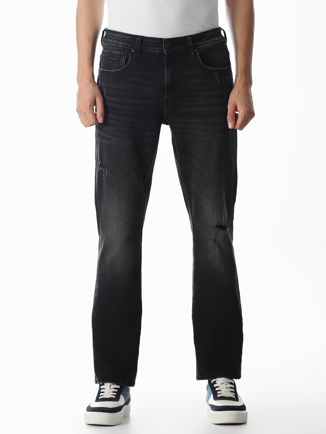 Distressed Clark Regular Fit Jeans - Black