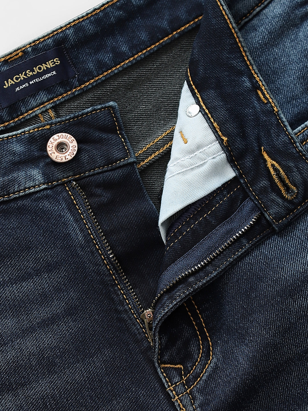 5 Pocket Glenn Slim Fit Jeans - Medium Blue