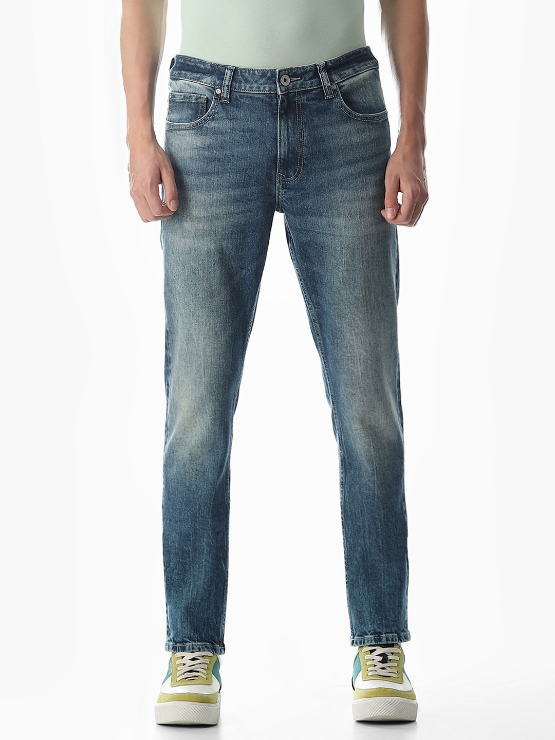 5 Pocket Ben Skinny Fit Jeans - Light Blue