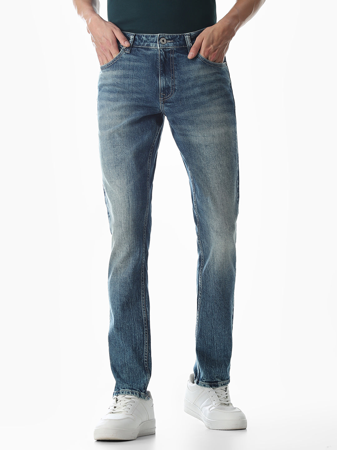 Washed Glenn Slim Fit Jeans - Light Blue