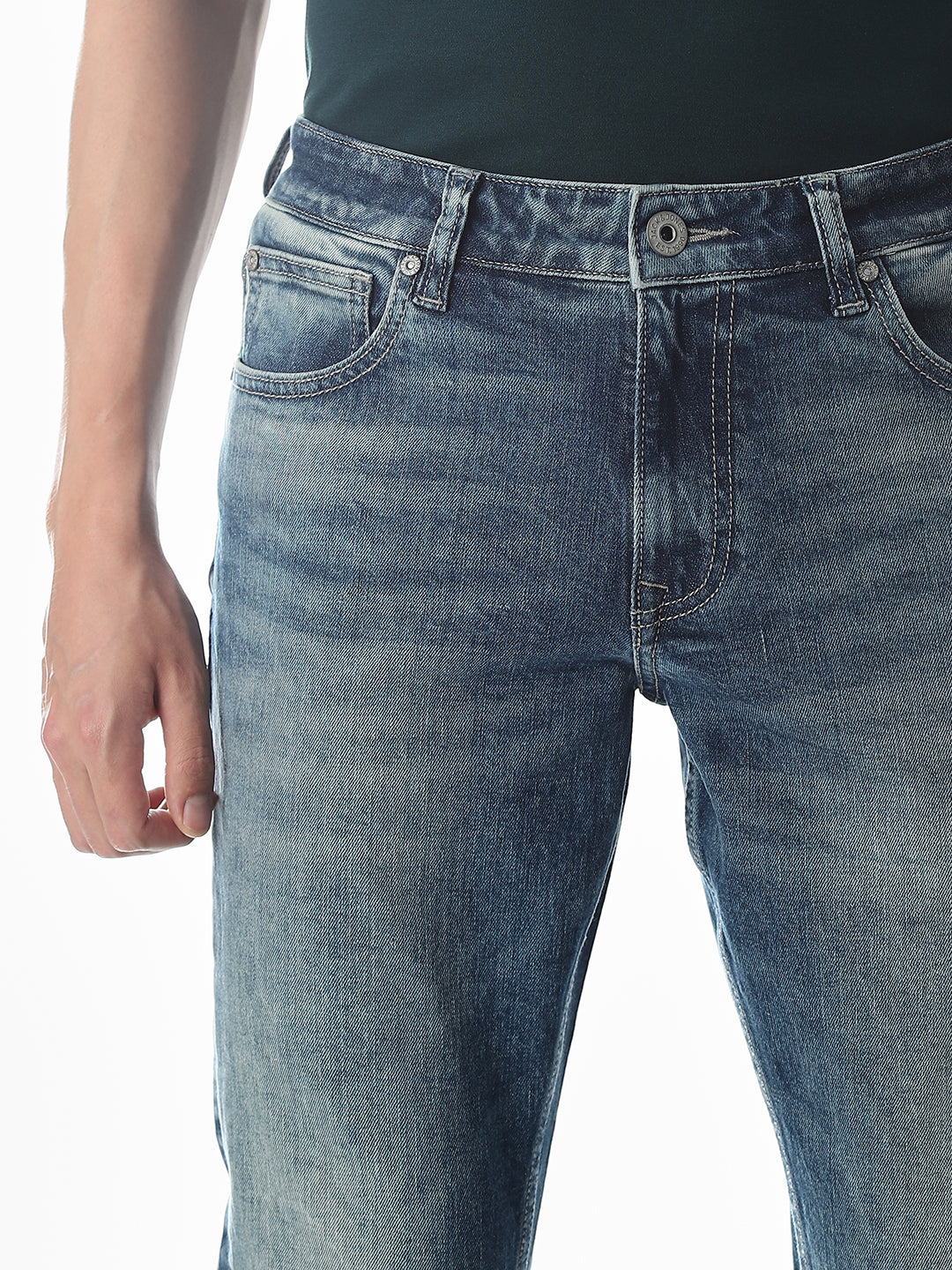 Washed Glenn Slim Fit Jeans - Light Blue