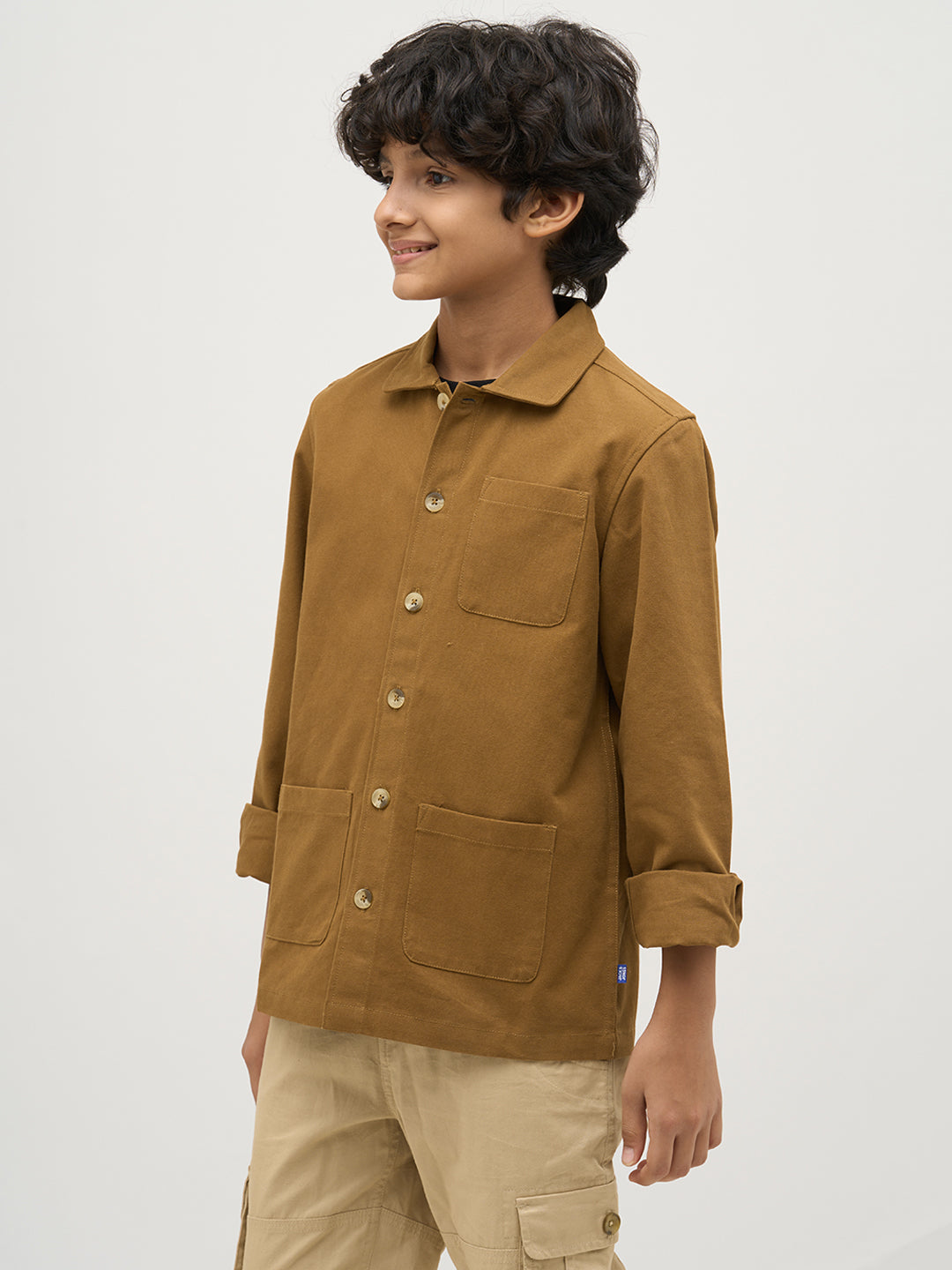 Boys 3 Pocket Cotton Shacket