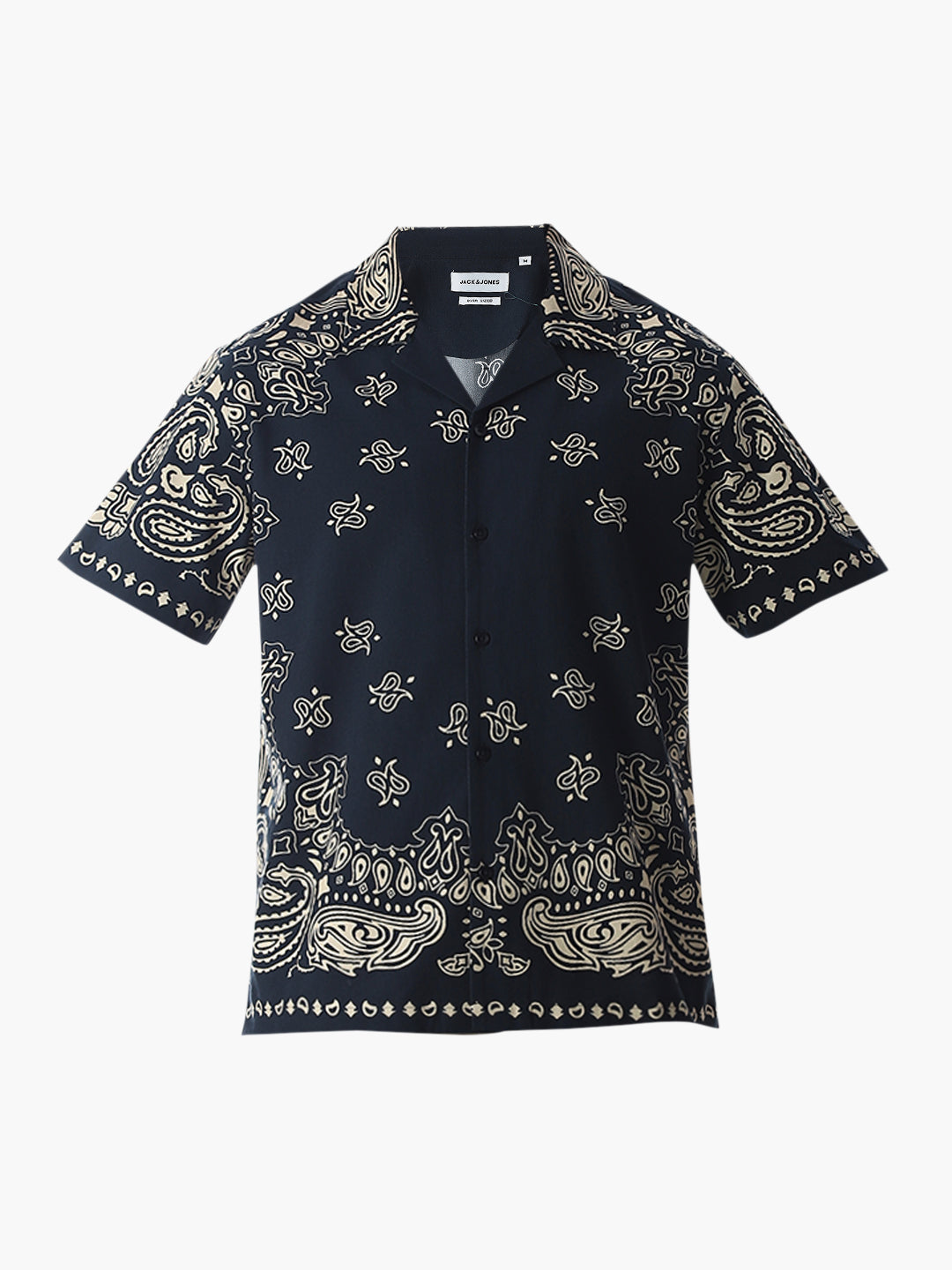Navy Printed Oversized Shirt