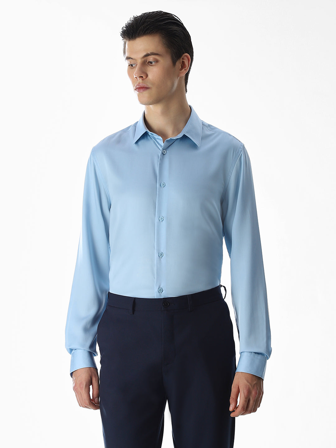 Light Blue Tencel Formal Shirt