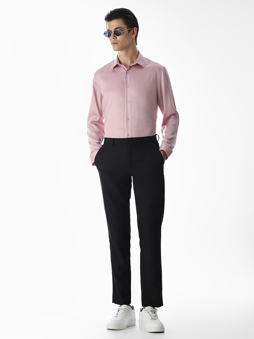 Pink Tencel Formal Shirt