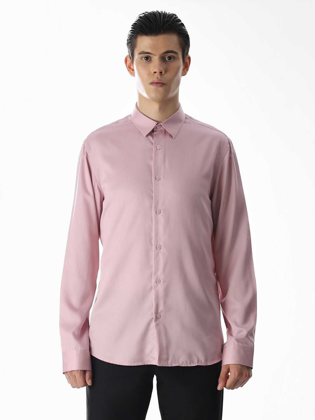 Pink Tencel Formal Shirt