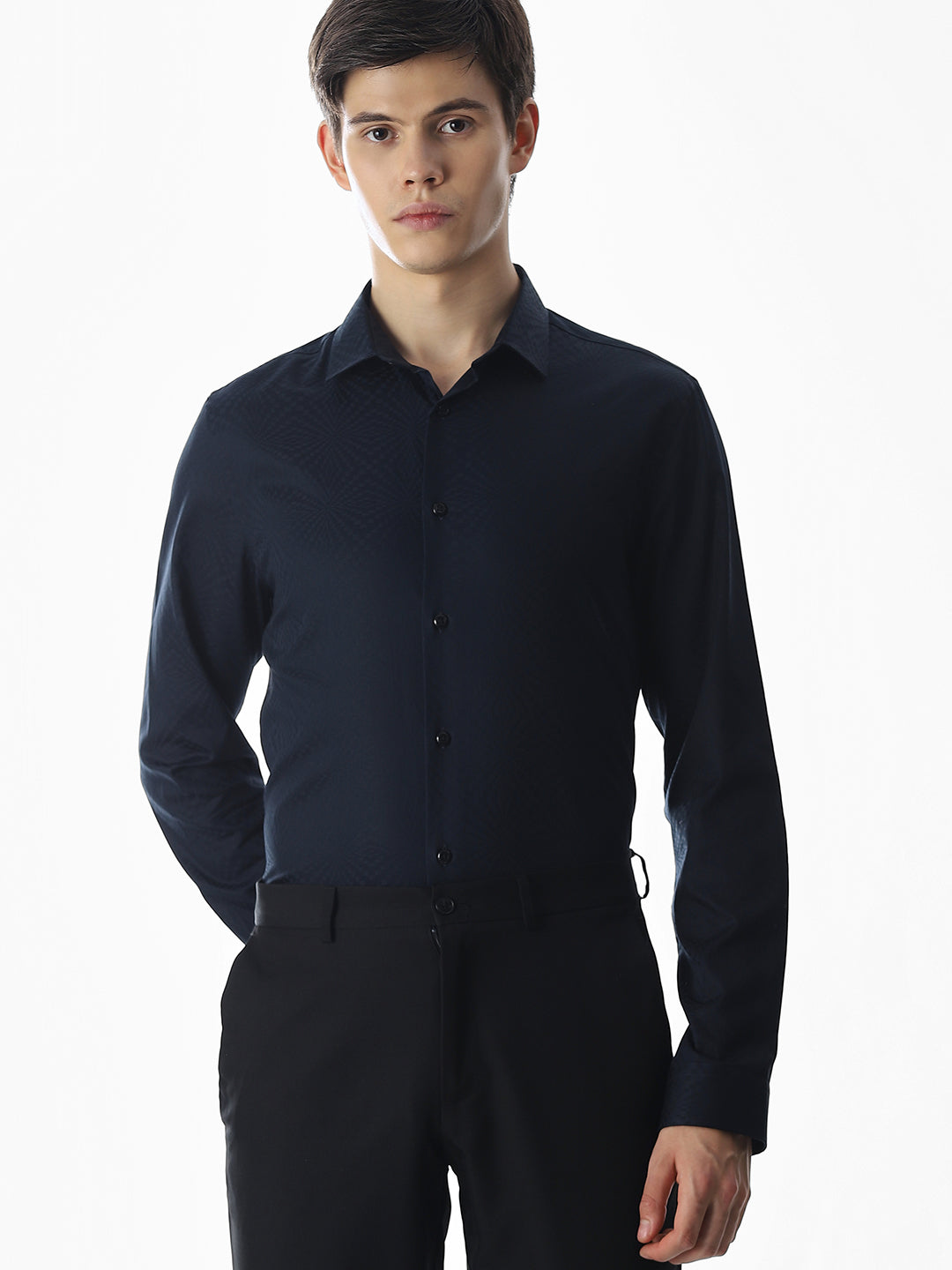 Jacquard Printed Cotton Shirt