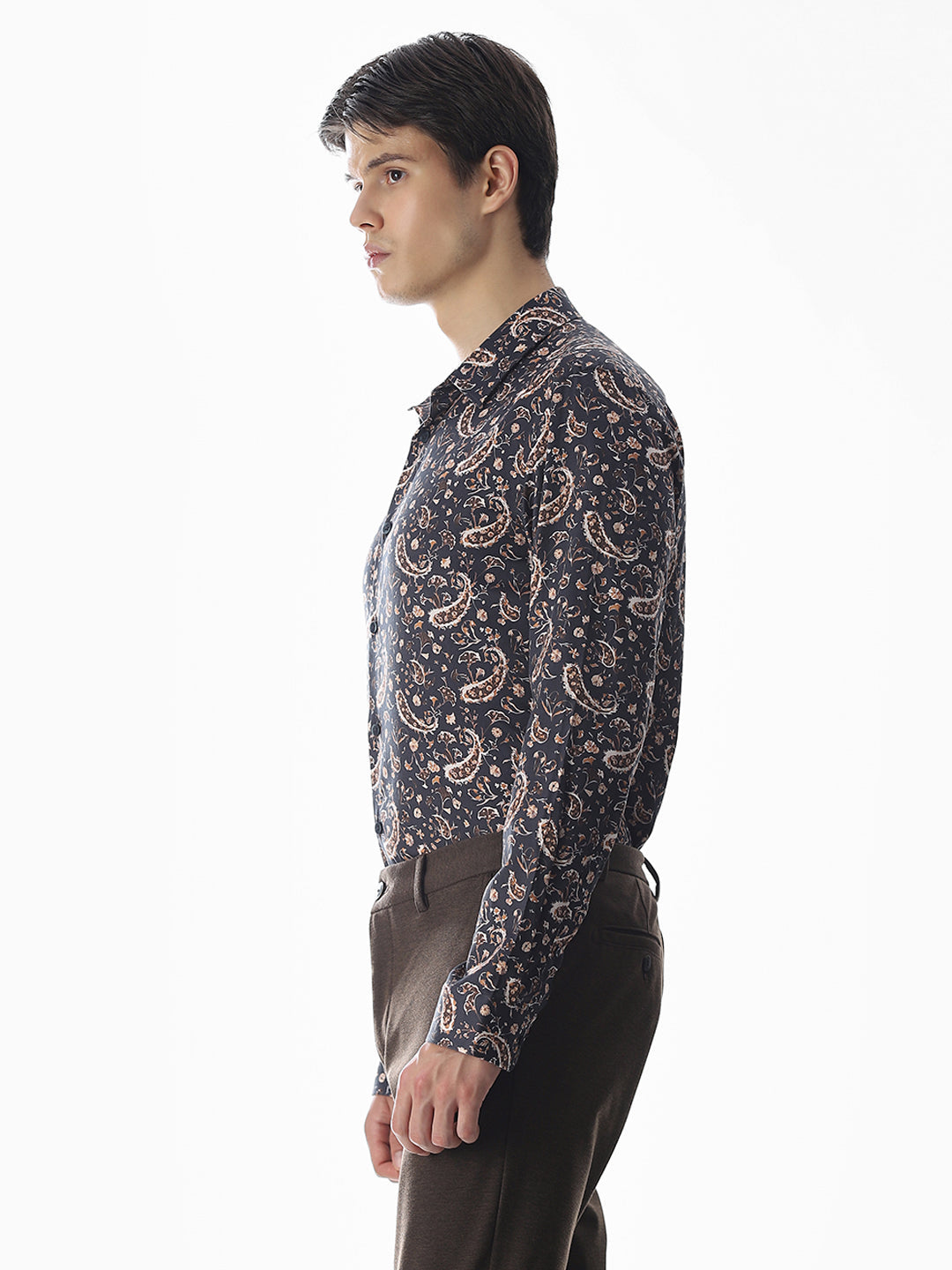 Abstract Print Slim Fit Shirt