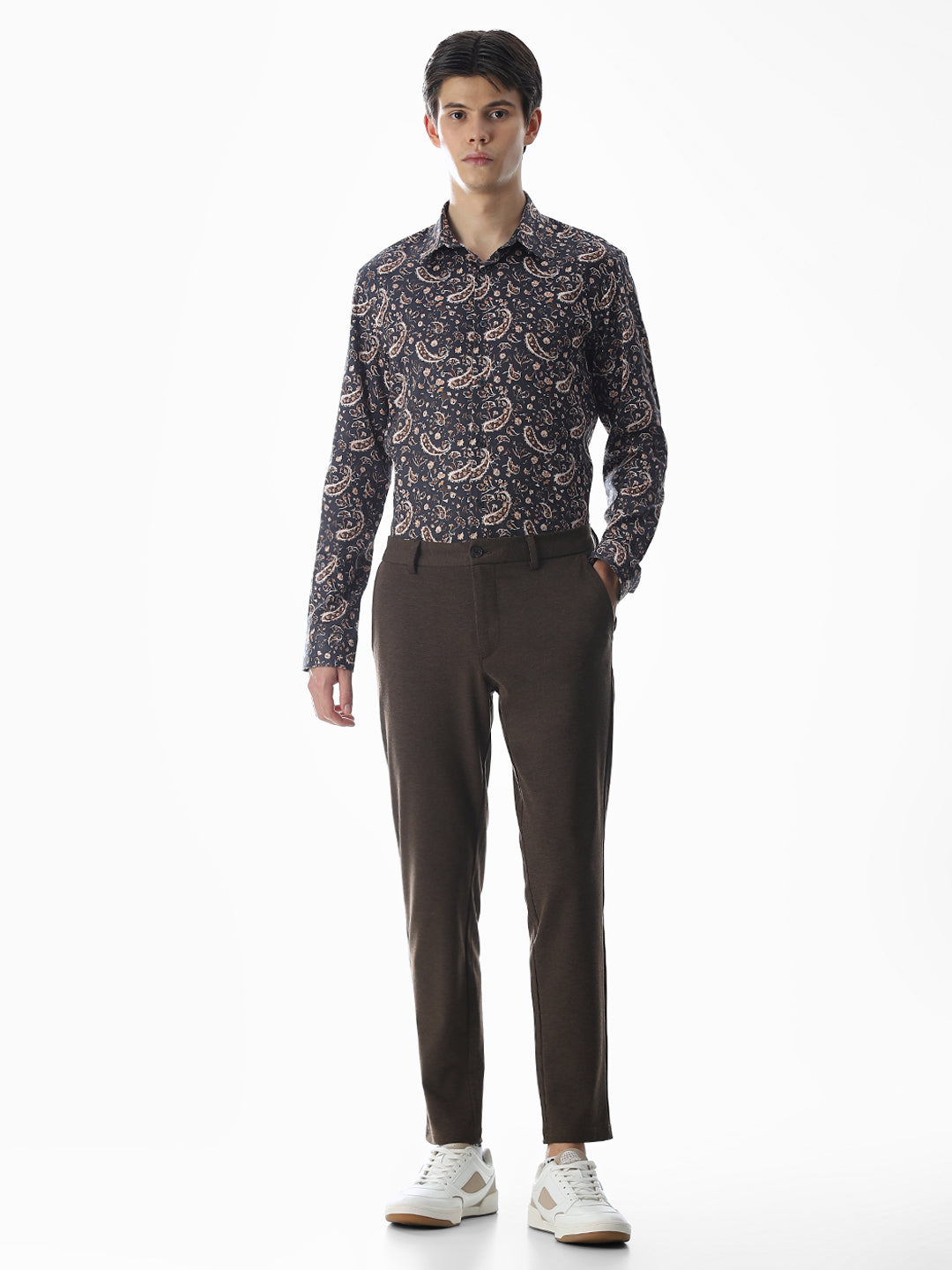 Abstract Print Slim Fit Shirt