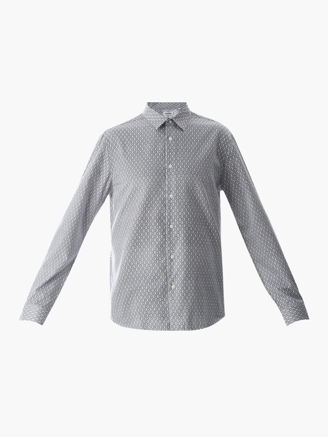 Abstract Print Slim Fit Shirt - White