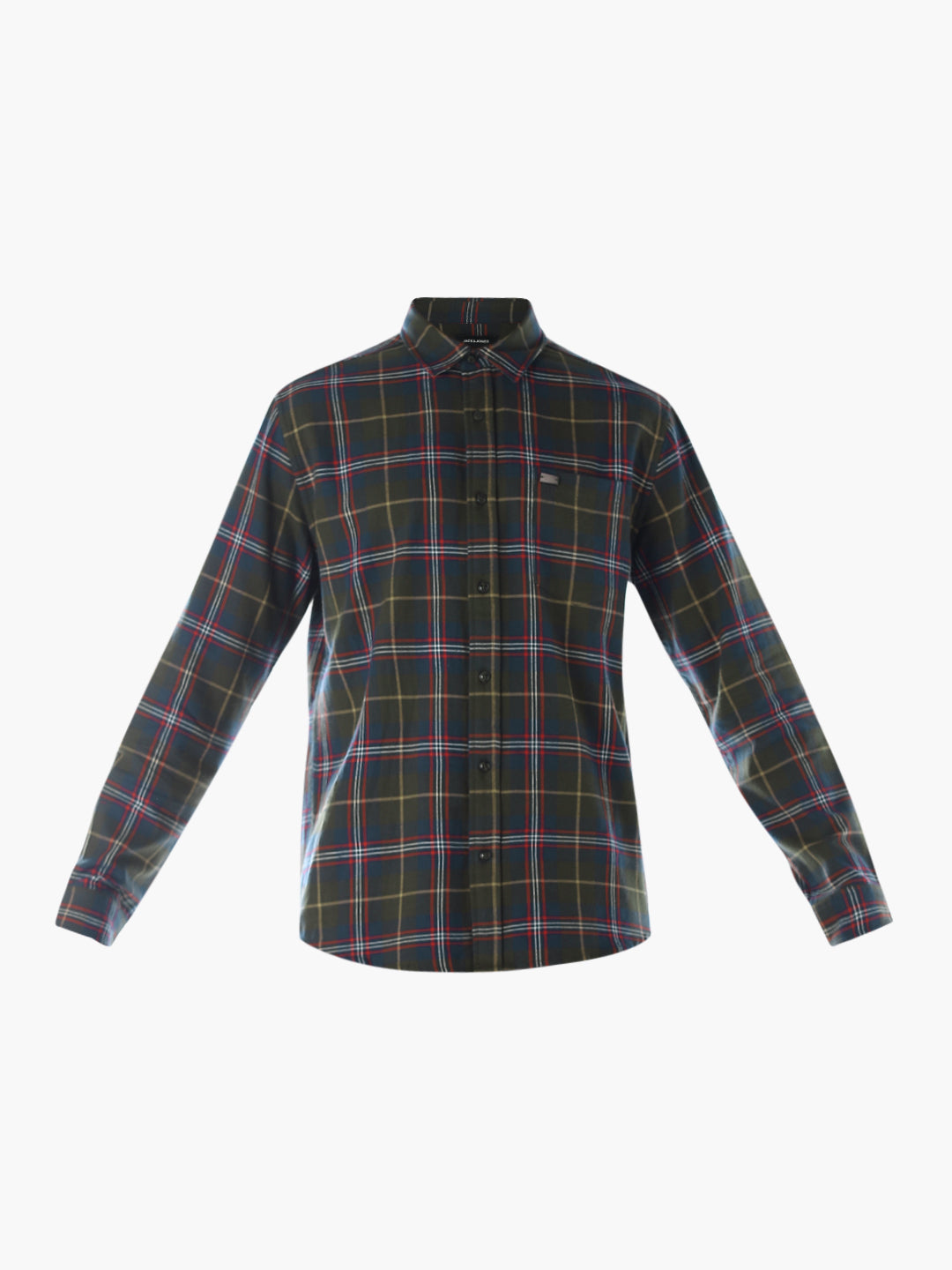 Dark Green Check Cotton Shirt