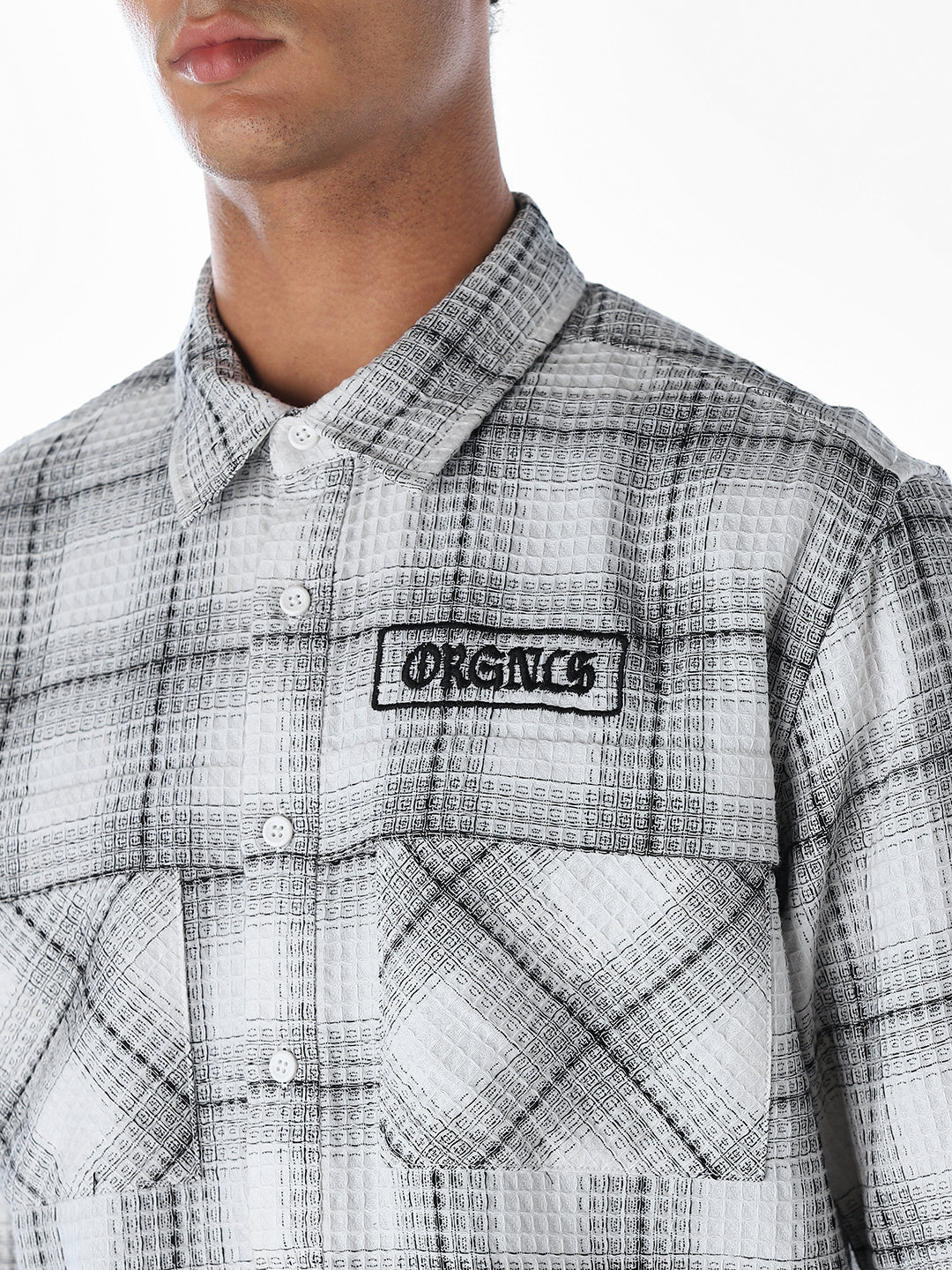 Textured Check Cotton Shirt