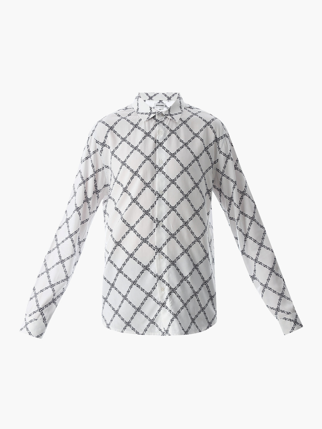 Printed White Viscose Shirt