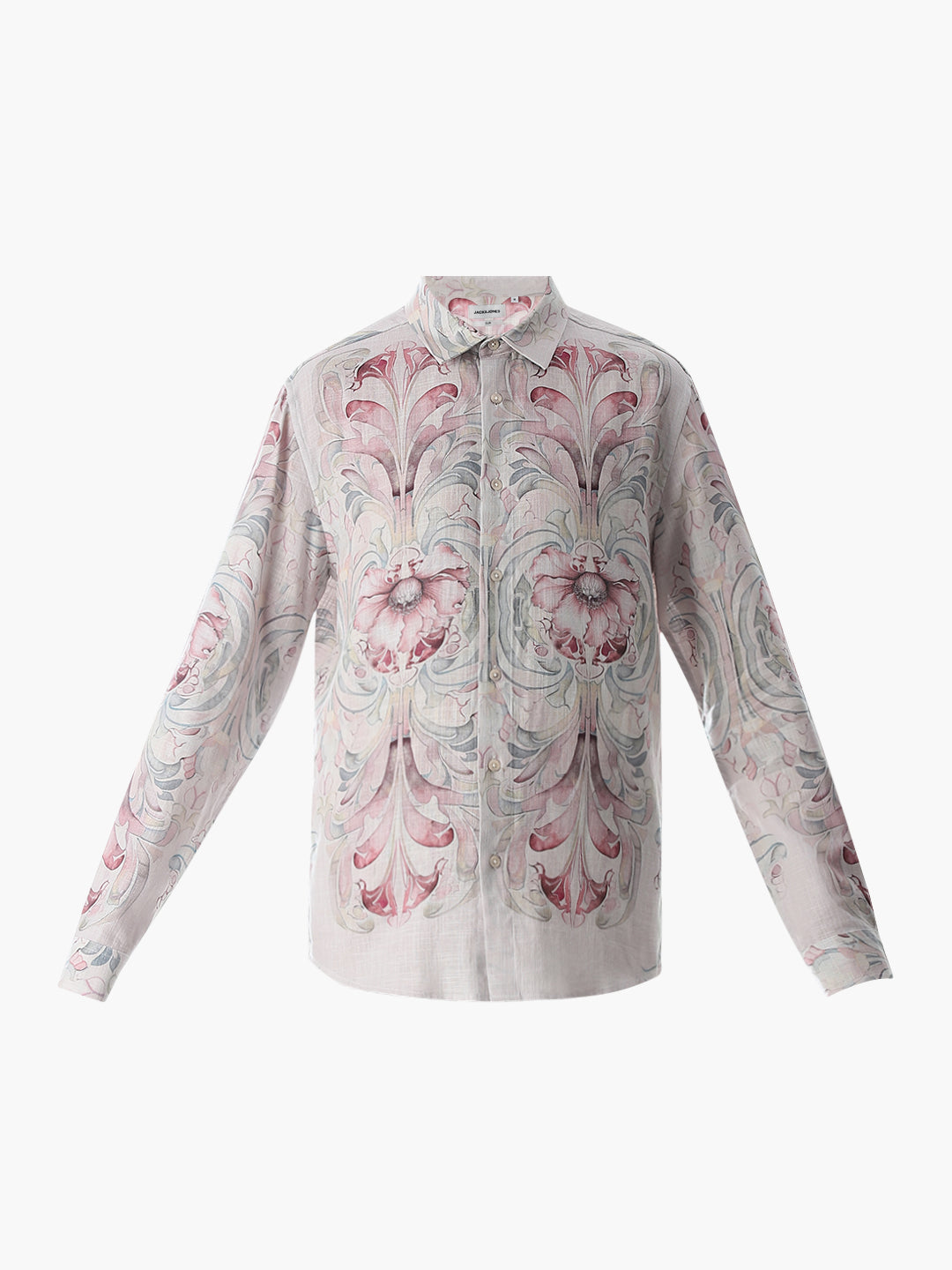 Pink Abstract Print Cotton Shirt