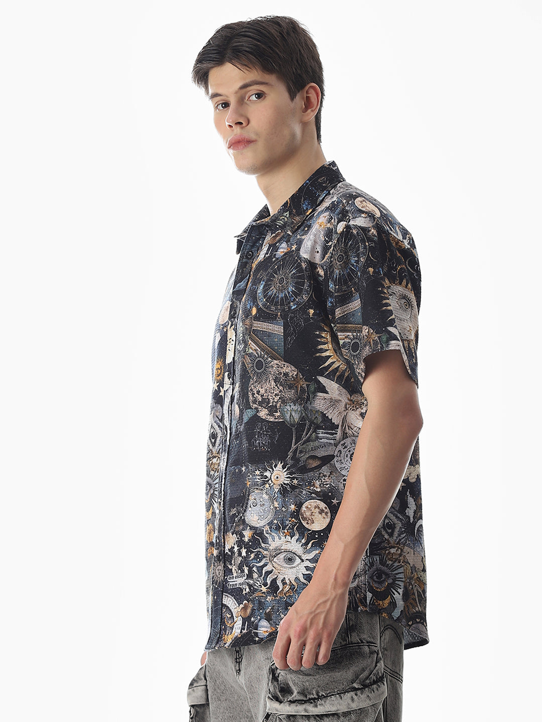Abstract Print Comfort Fit Shirt