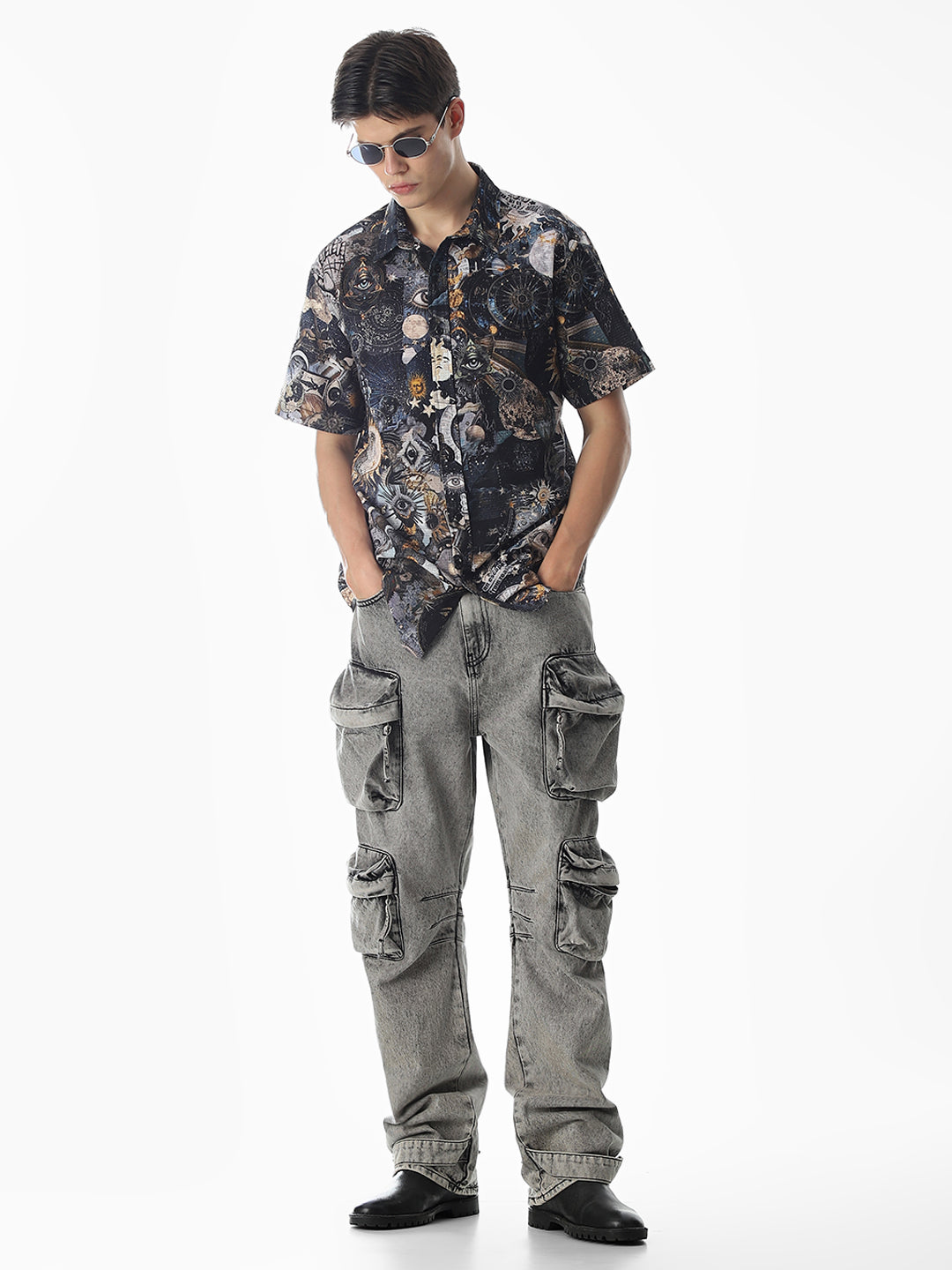 Abstract Print Comfort Fit Shirt