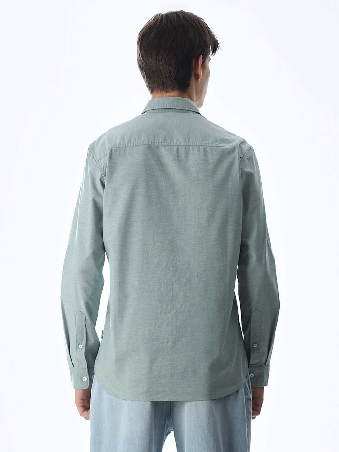 One Patch Pocket Slim Fit Shirt - Green