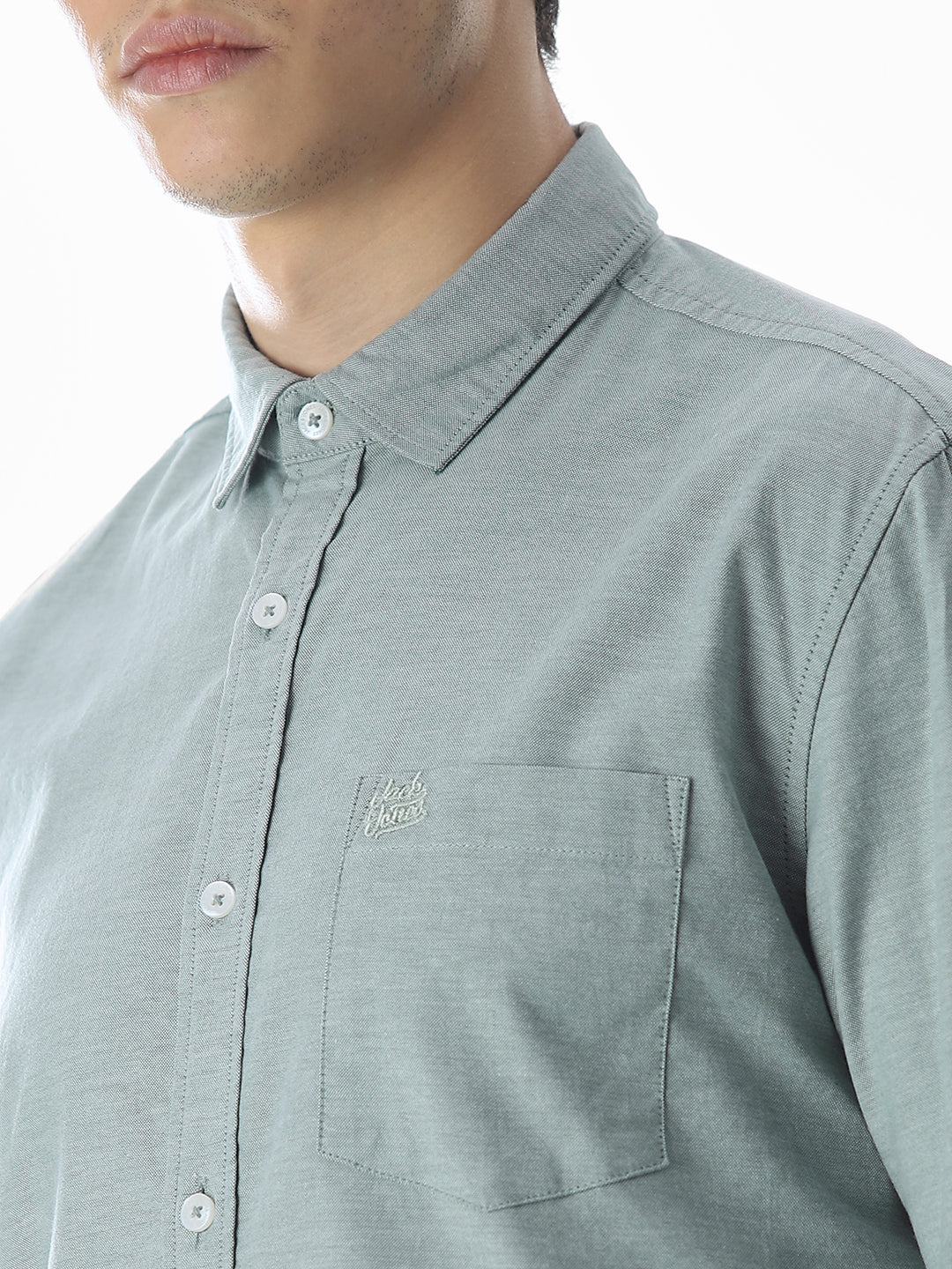 One Patch Pocket Slim Fit Shirt - Green