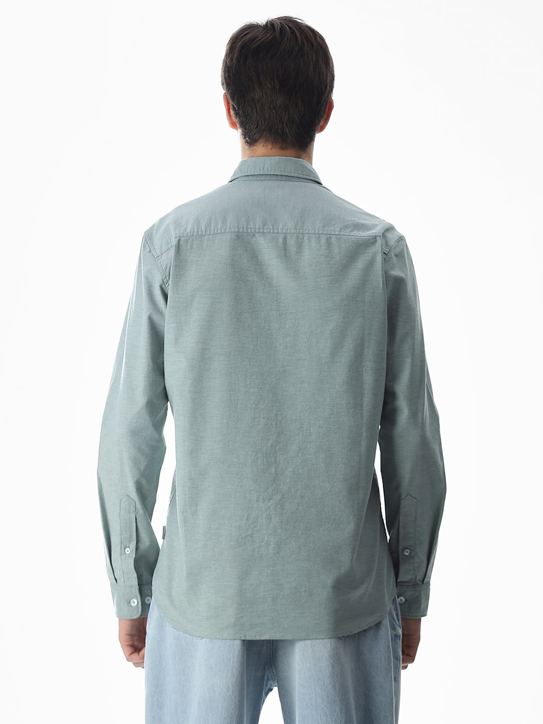 One Patch Pocket Slim Fit Shirt - Green