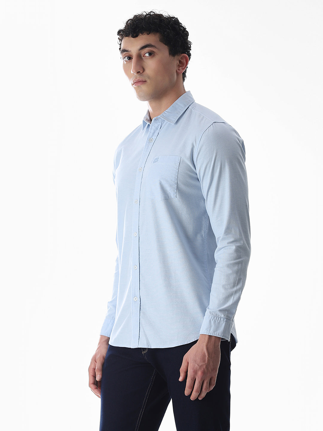 One Patch Pocket Slim Fit Shirt - Blue