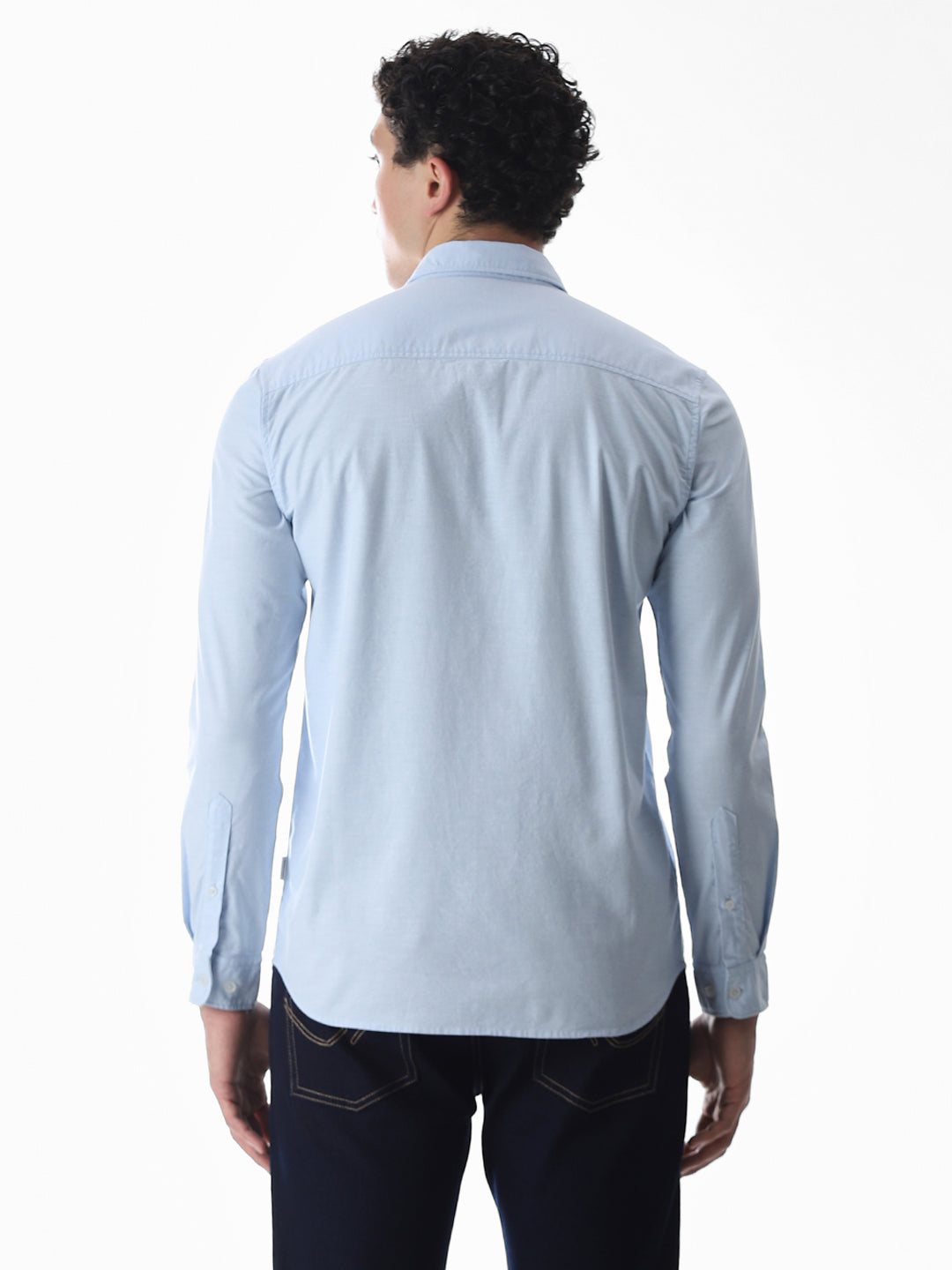 One Patch Pocket Slim Fit Shirt - Blue