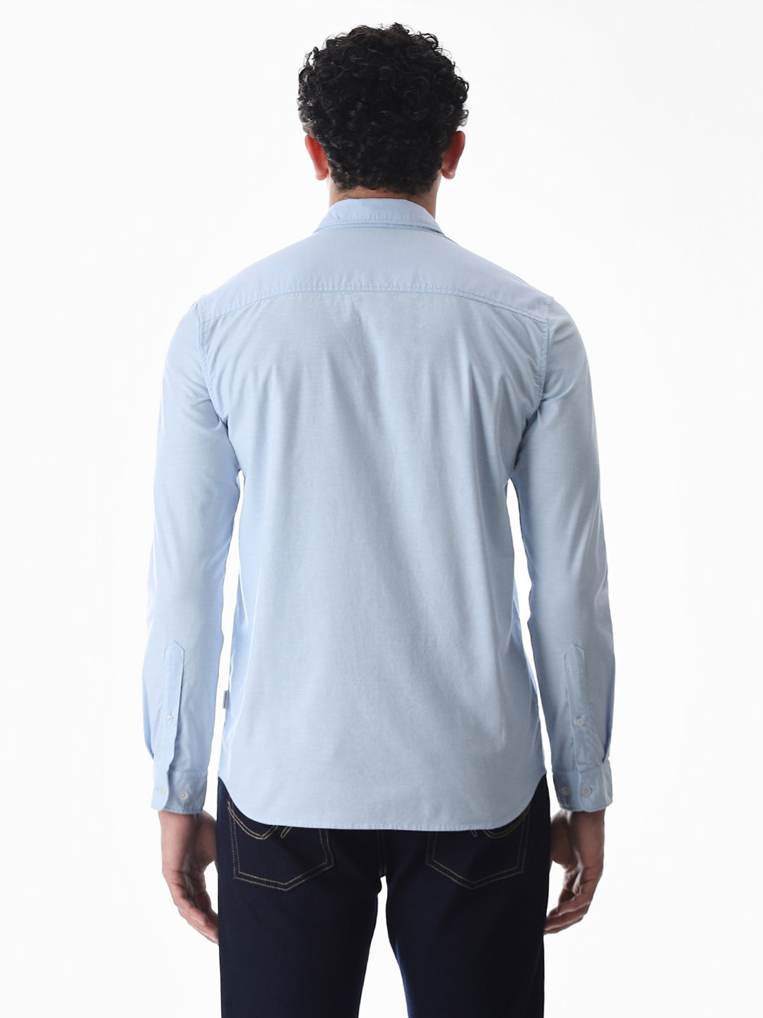 One Patch Pocket Slim Fit Shirt - Blue