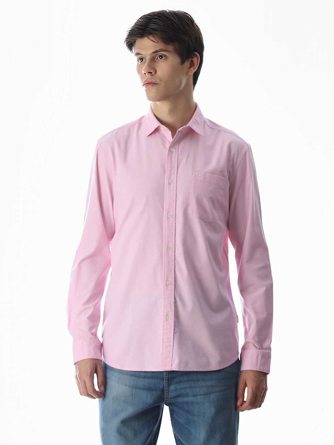 One Patch Pocket Slim Fit Shirt - Pink