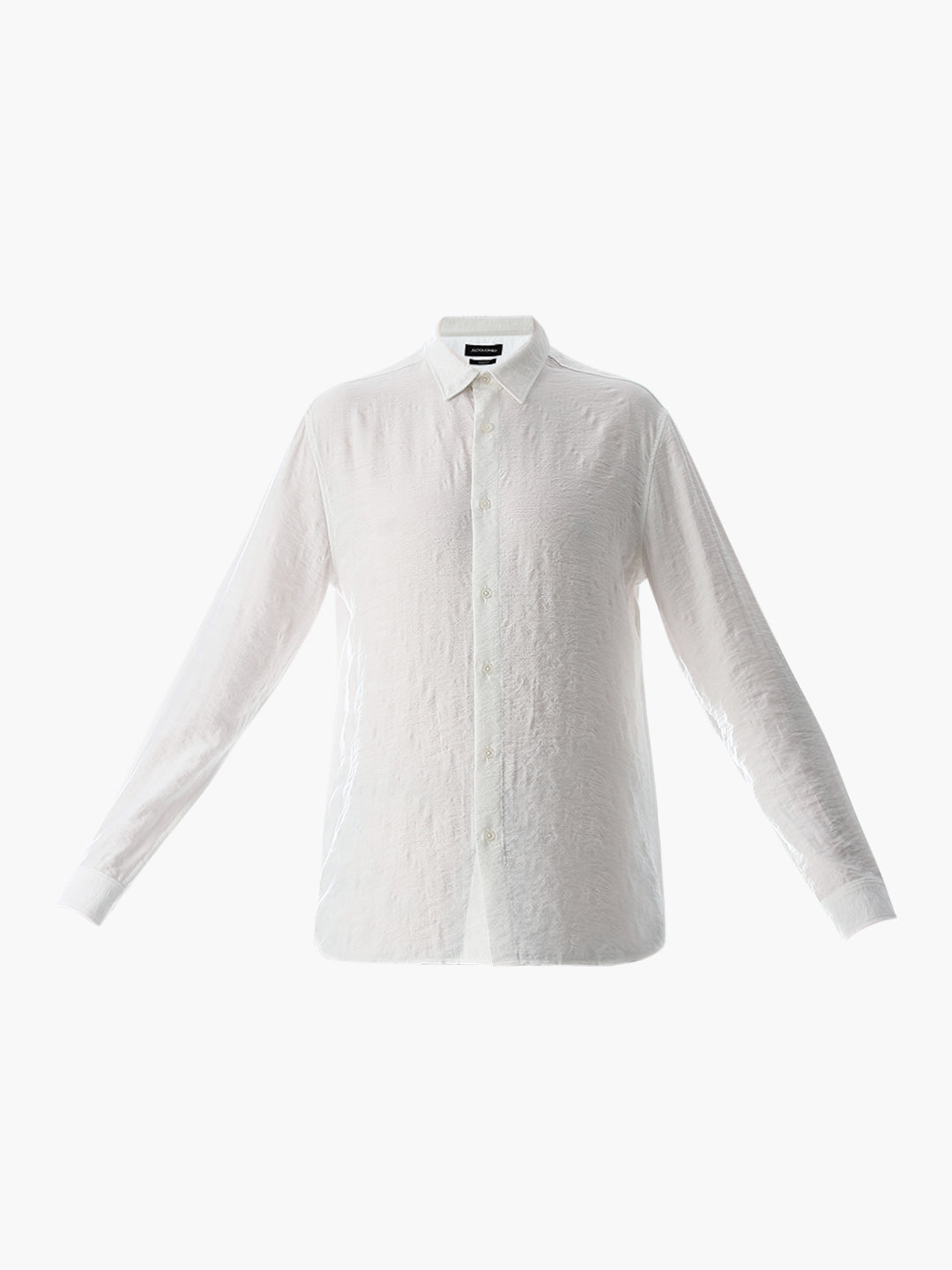 White Jacquard Slim Fit Shirt