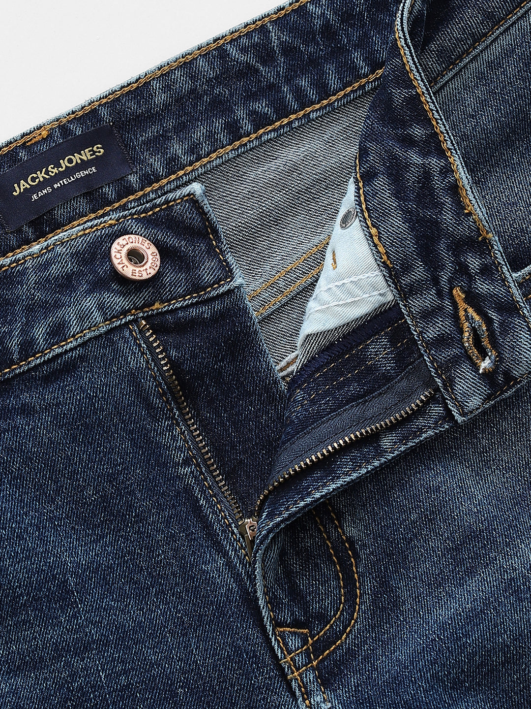 5 Pocket Cropped Brak Jeans - Medium Blue