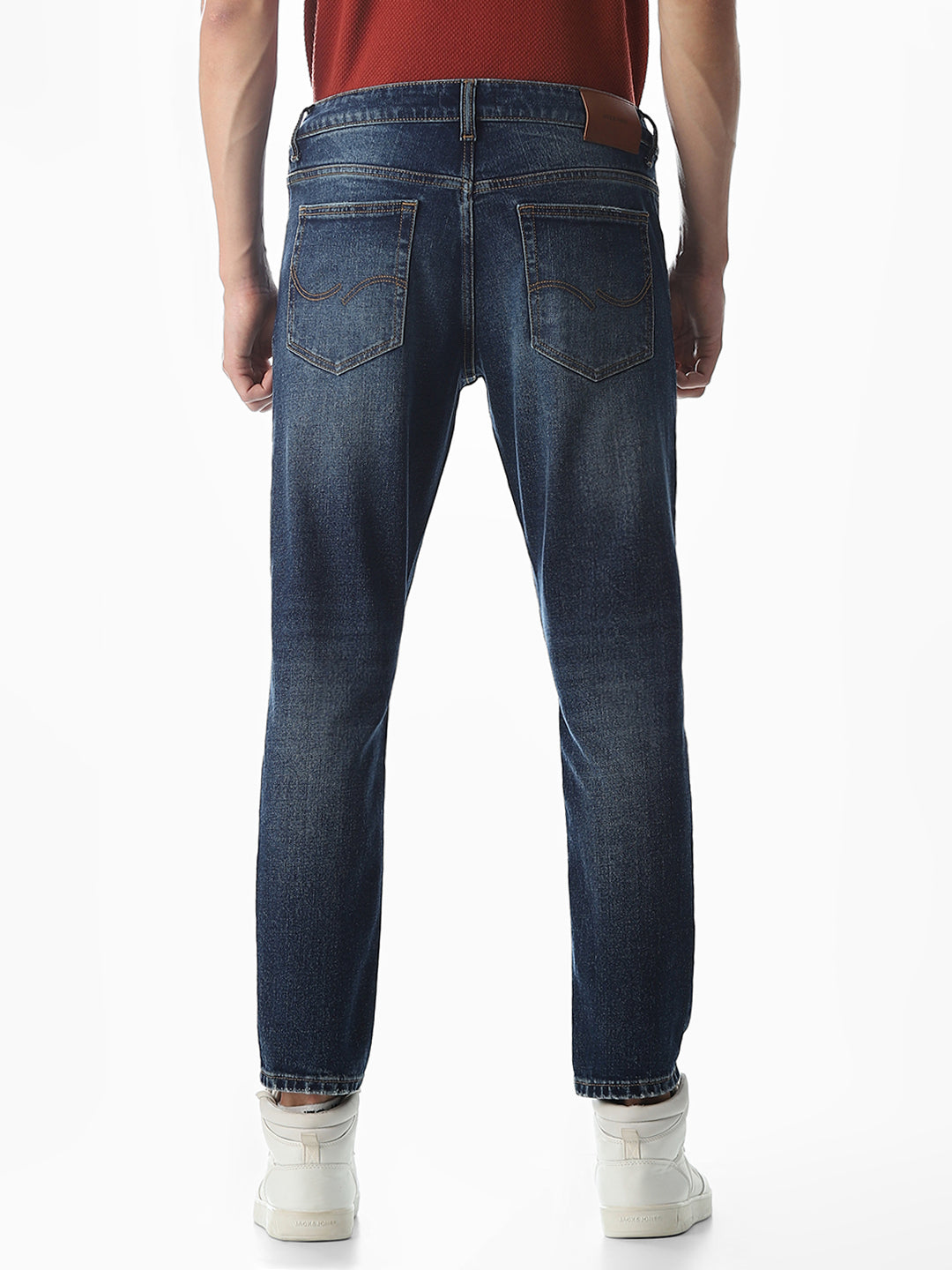 5 Pocket Cropped Brak Jeans - Medium Blue