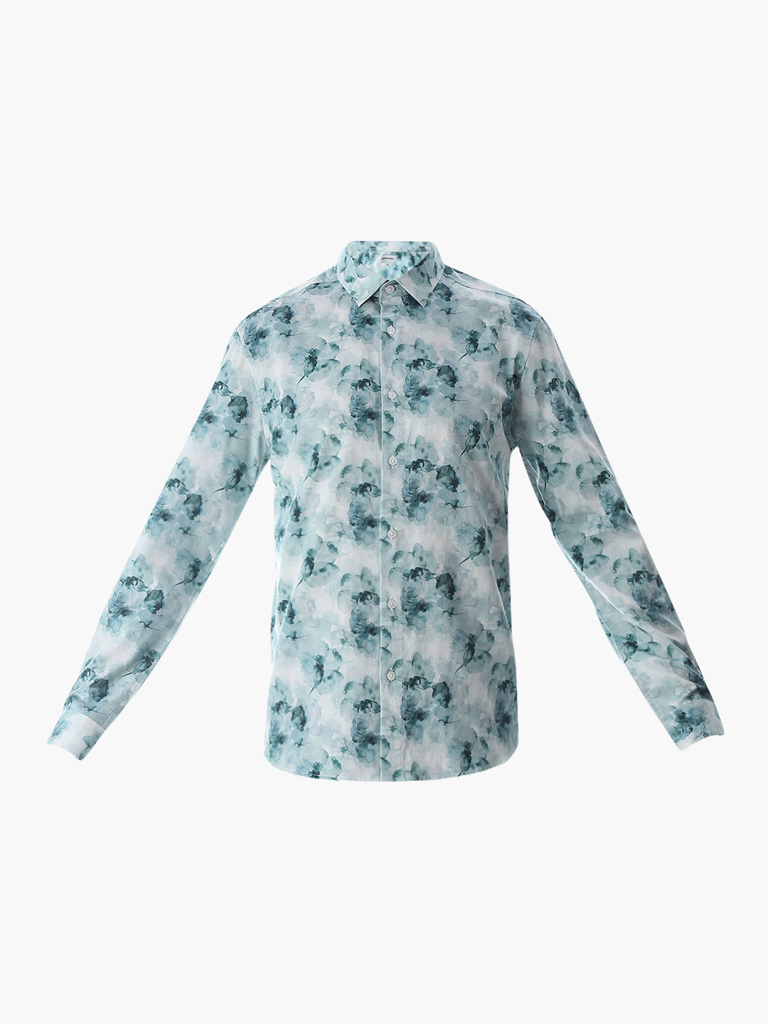 Cotton Printed Full Sleeves Shirt - Green