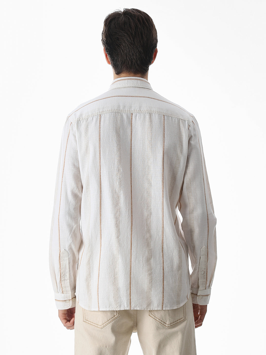 Regular Fit Striped Shirt - White