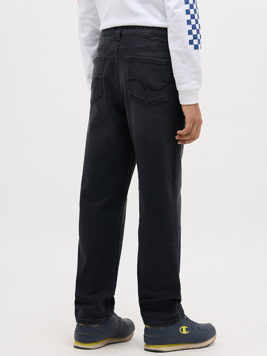 Grey Cotton Loose Fit Jeans