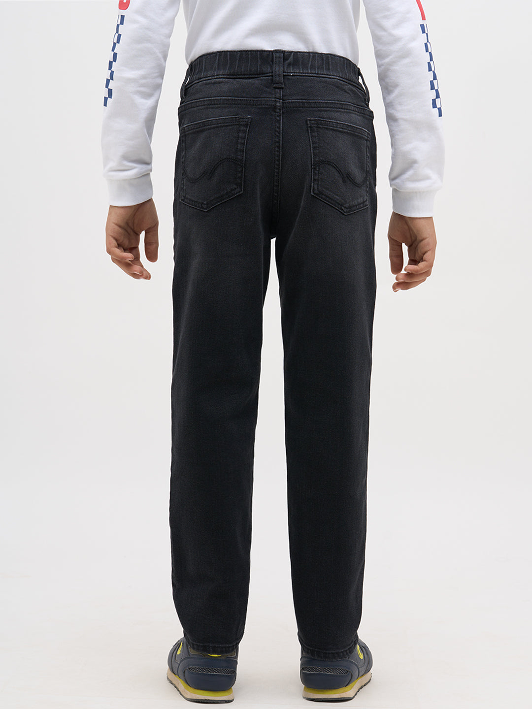 Grey Cotton Loose Fit Jeans