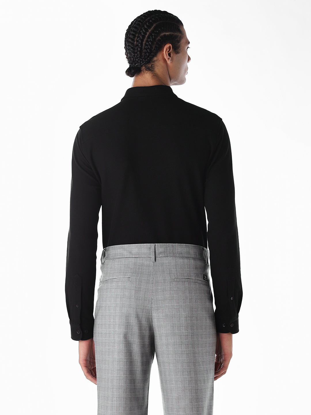 Black Stretch Slim Fit Shirt