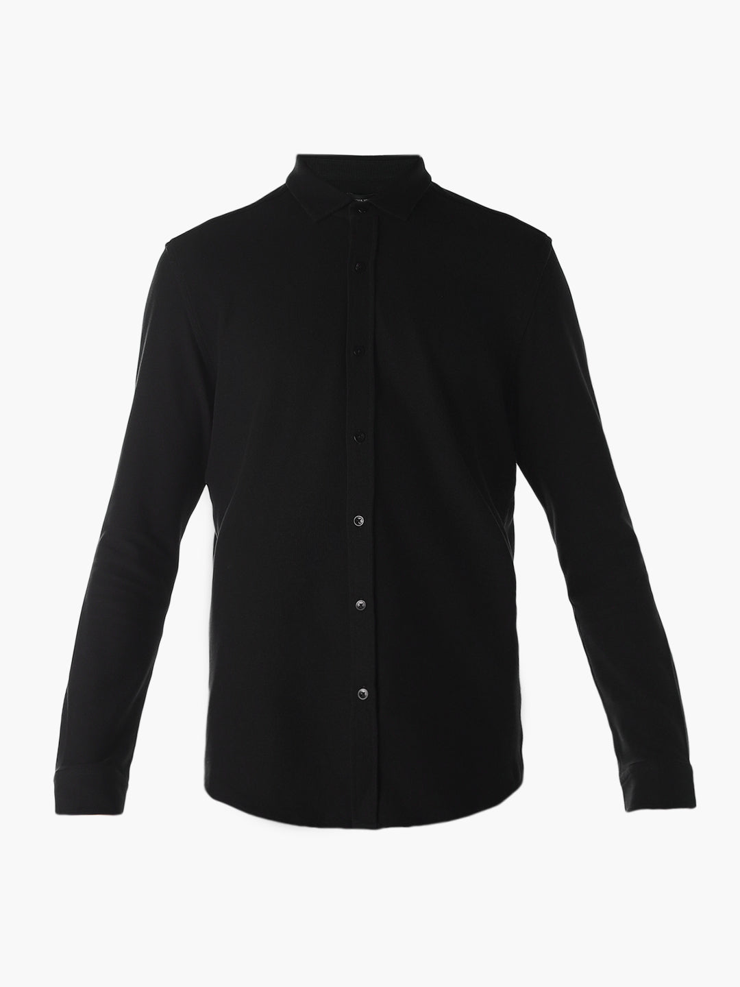 Black Stretch Slim Fit Shirt