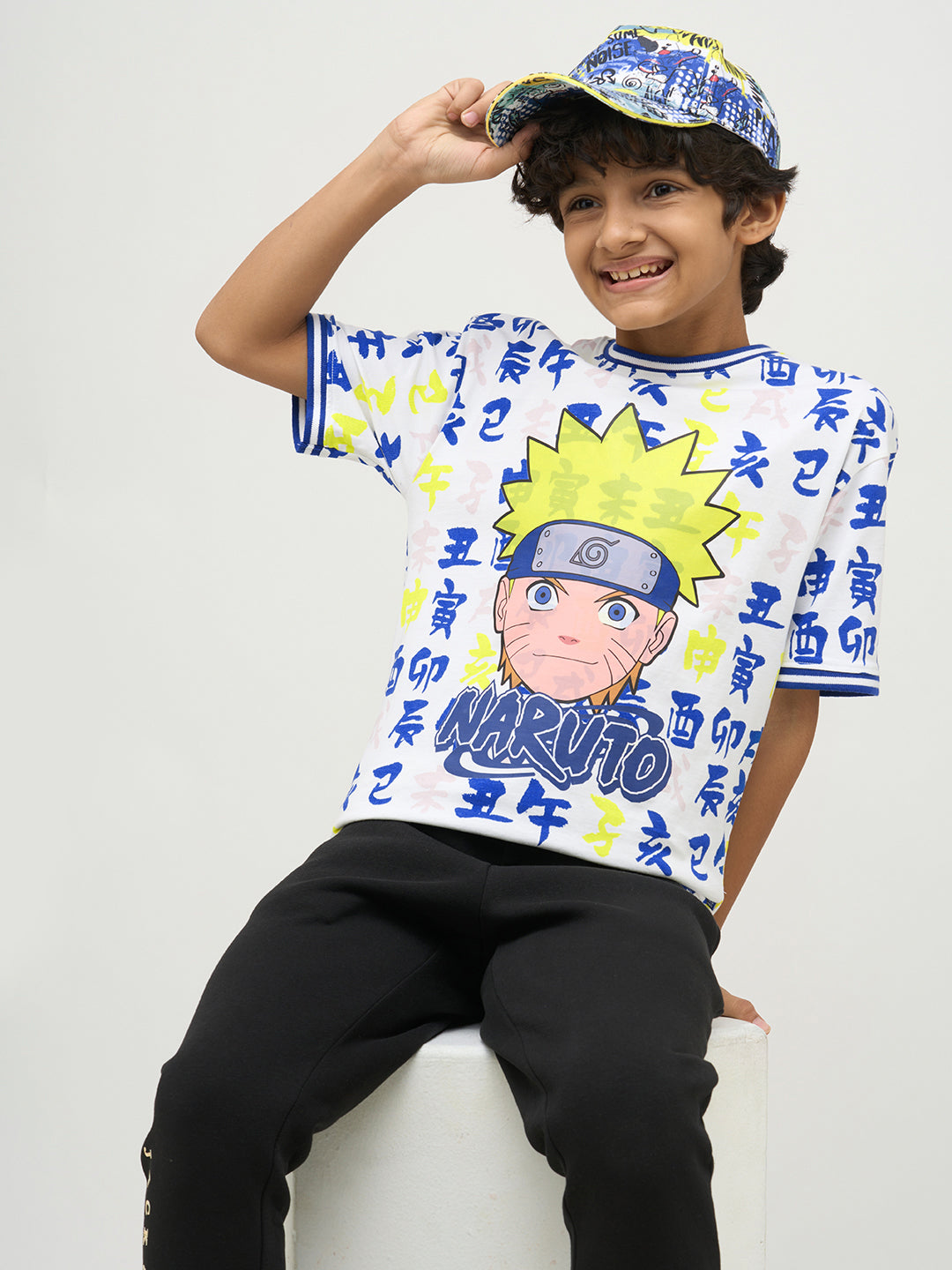 Boys Naruto Print Cotton T-shirt