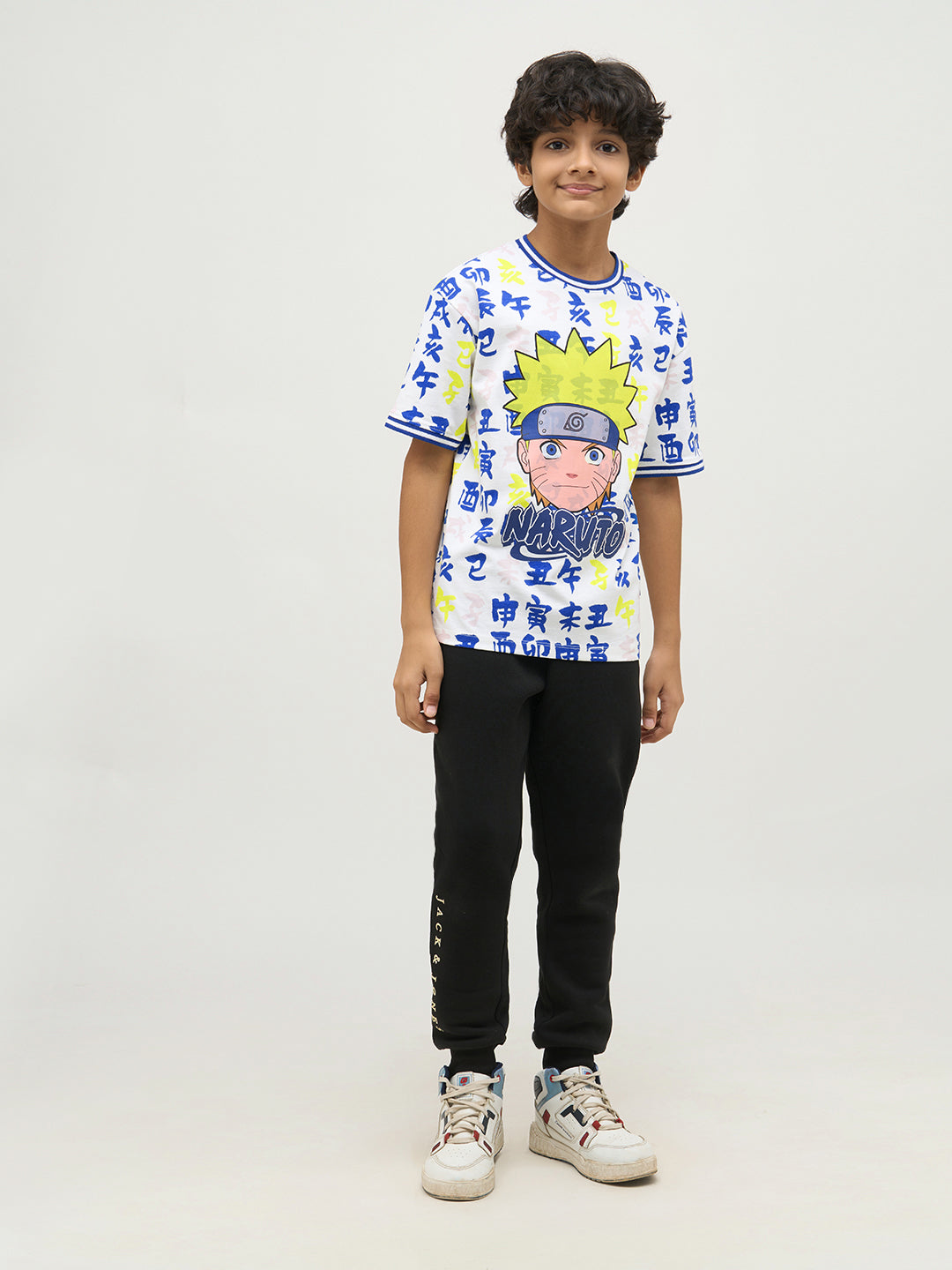 Boys Naruto Print Cotton T-shirt