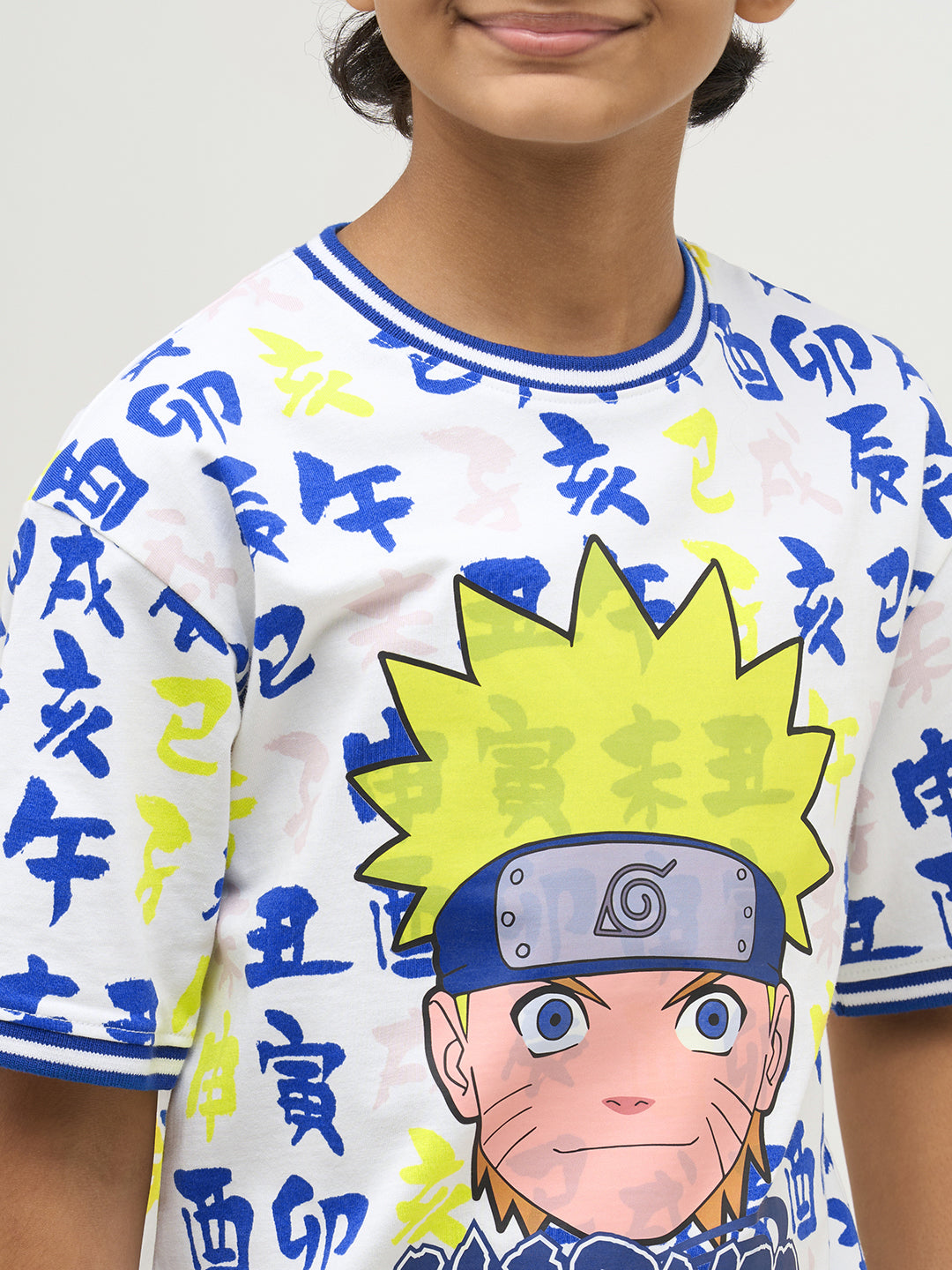 Boys Naruto Print Cotton T-shirt