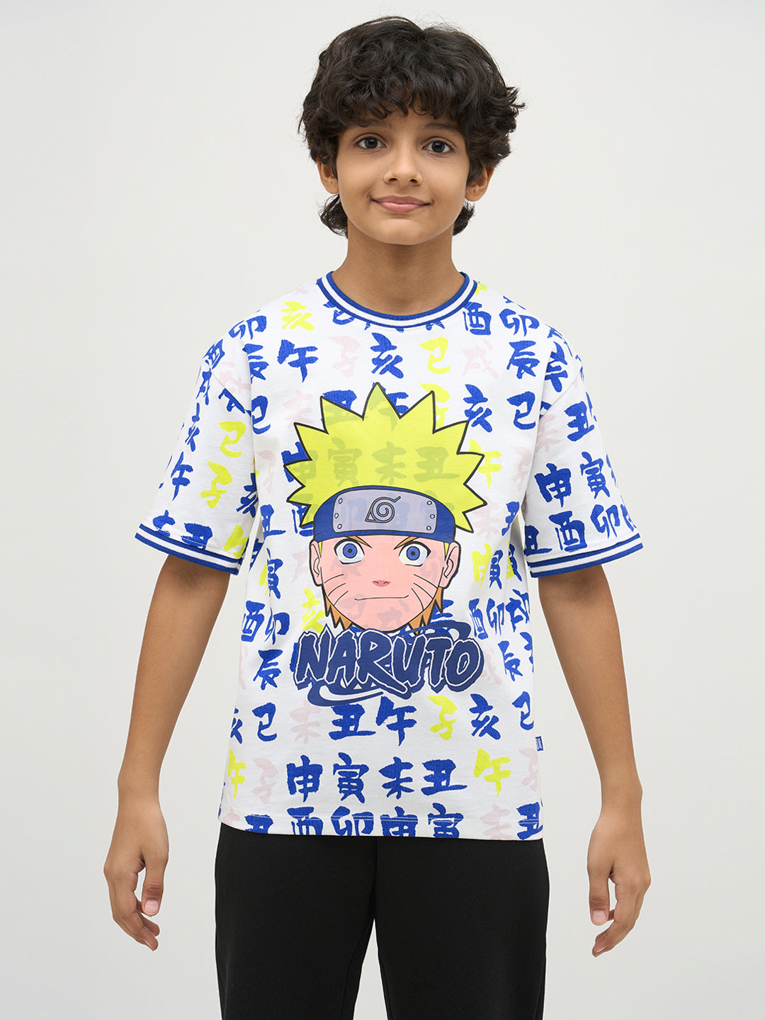 Boys Naruto Print Cotton T-shirt