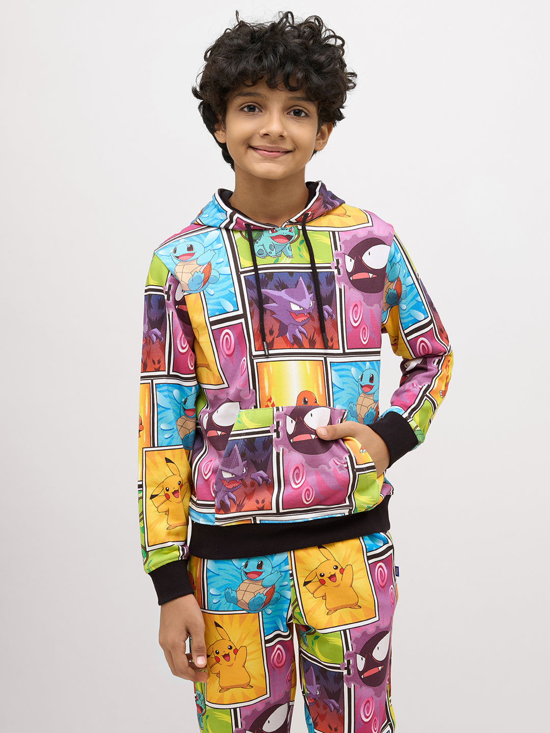 Boys Multi-Pokemon Print Hoodie