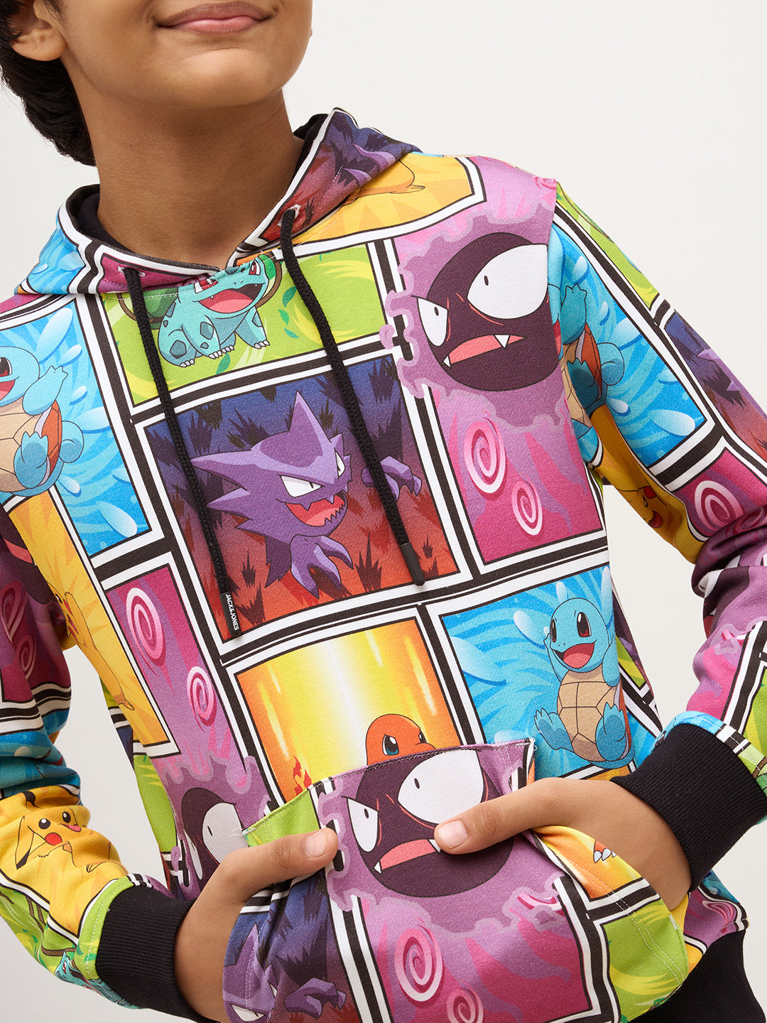 Boys Multi-Pokemon Print Hoodie