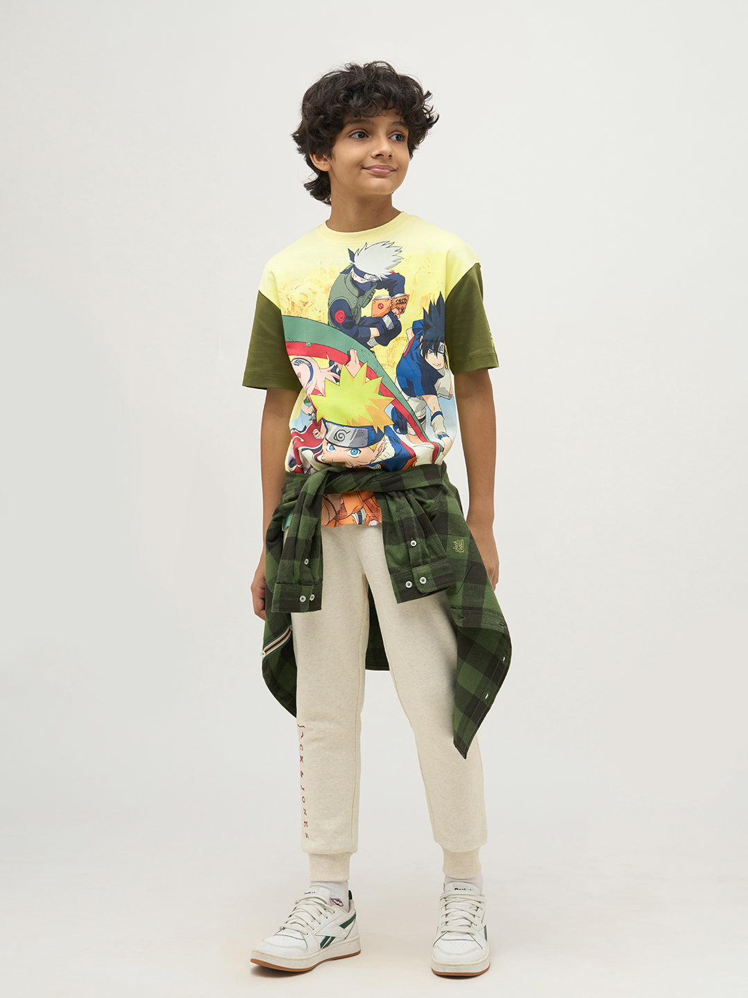 Boys Naruto Jujutsu Power Clash Print T-shirt