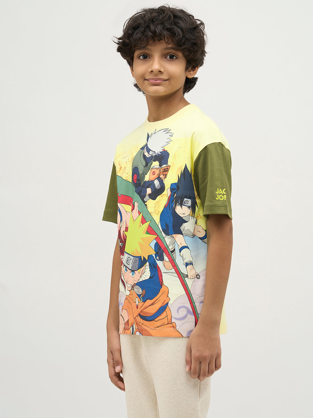 Boys Naruto Jujutsu Power Clash Print T-shirt